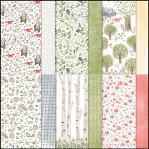 🏷 New Stampin Up! Happy Forest Friends 12" X12" SPECIALTY DESIGNER SERIES PAPER